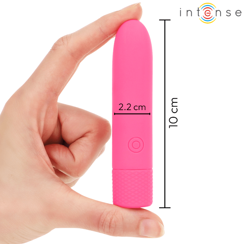 INTENSE – SYMONE BULLET VIBRANT RECHARGEABLE USB 8 VIBRATIONS ROSE 10 X 2,2 CM