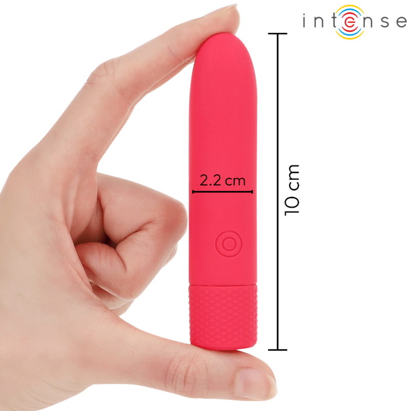 INTENSE – SYMONE BULLET VIBRANT RECHARGEABLE USB 8 VIBRATIONS ROUGE 10 X 2,2 CM