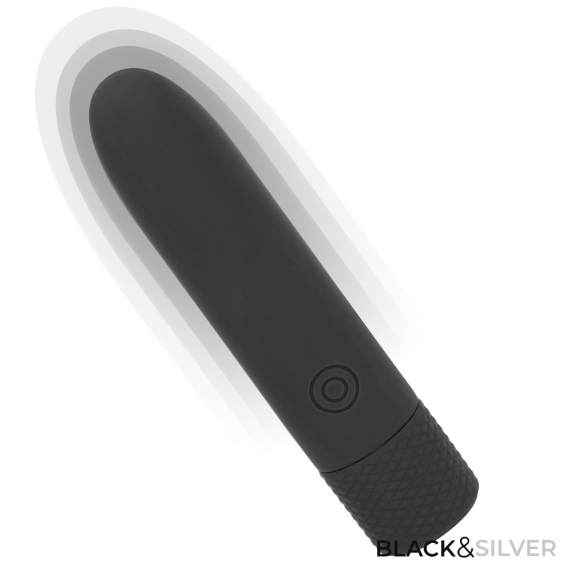 BLACK  SILVER – GERI BULLET VIBRANT RECHARGEABLE USB 8 VIBRATIONS NOIR 10 X 2,2 CM