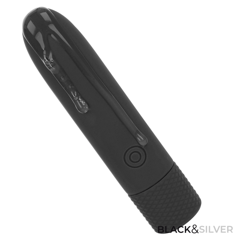 BLACK  SILVER – GERI BULLET VIBRANT RECHARGEABLE USB 8 VIBRATIONS NOIR 10 X 2,2 CM