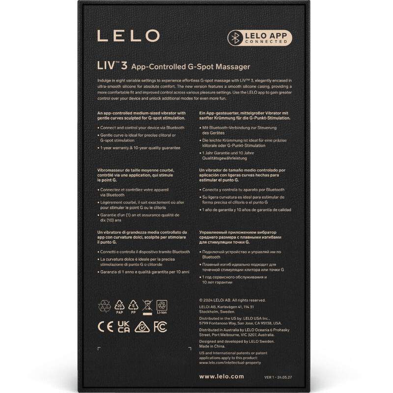 LELO – LIV™ 3 STIMULATEUR DE POINT G BLEU