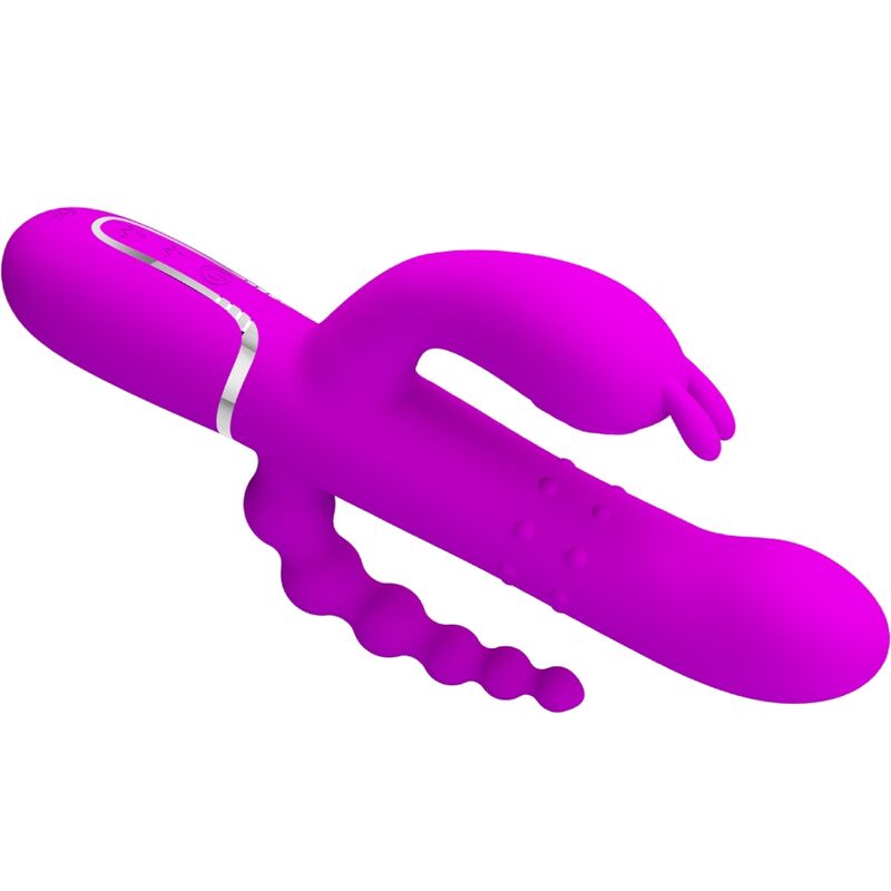 PRETTY LOVE – CAMMY TRIPLE VIBRATEUR MULTIFONCTION 4 EN 1 ROSE