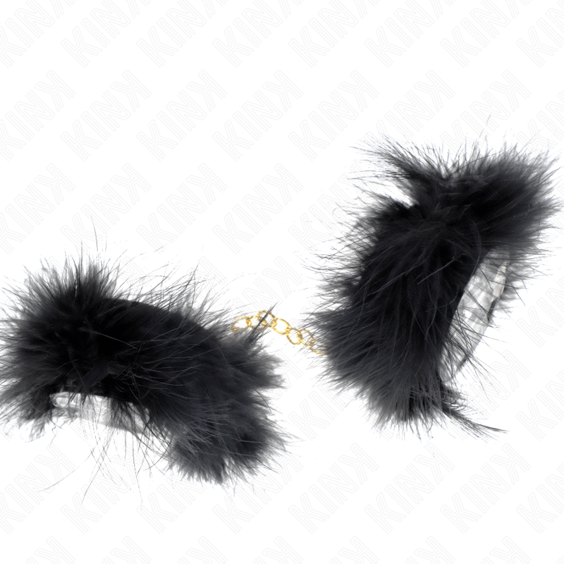 KINK – MANCHETTES EN PLUME AVEC CHAÎNE OR MODÈLE 0