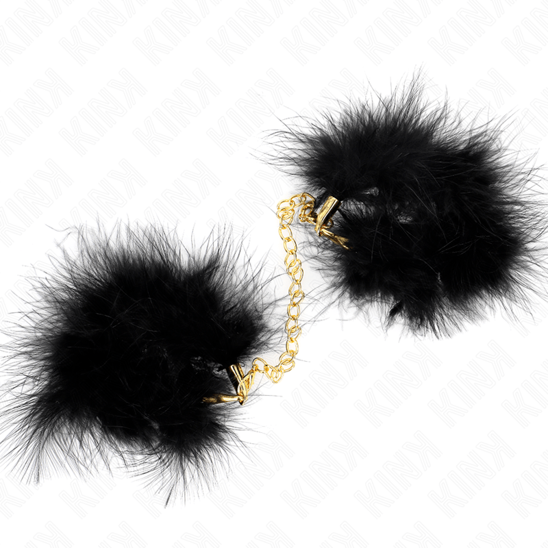 KINK – MANCHETTES EN PLUME AVEC CHAÎNE OR MODÈLE 0