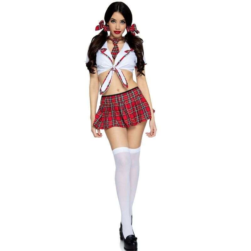 LEG AVENUE – COSTUME CLASSIQUE DE MISS COLLÉGIALE ROUGE/BLANC M/L