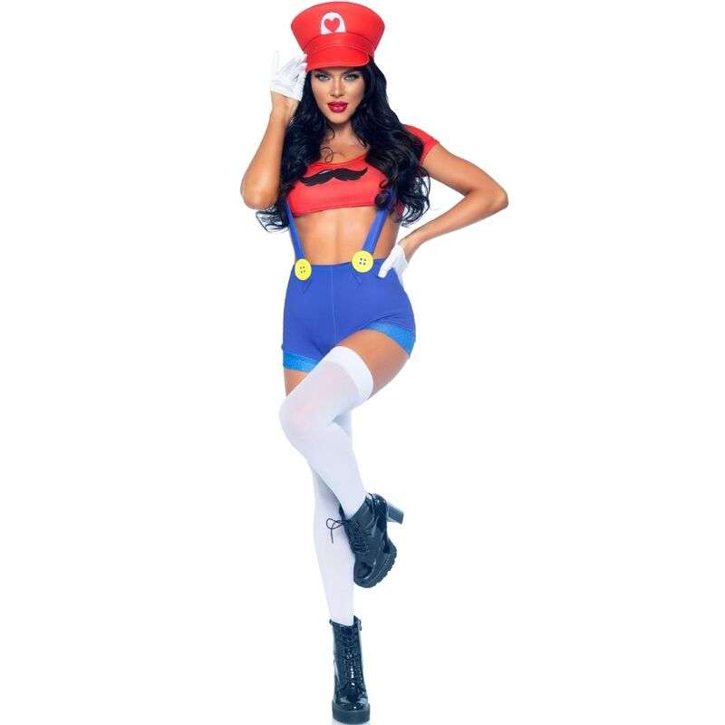 LEG AVENUE – COSTUME SEXY MARIO BROS ROUGE/BLEU S