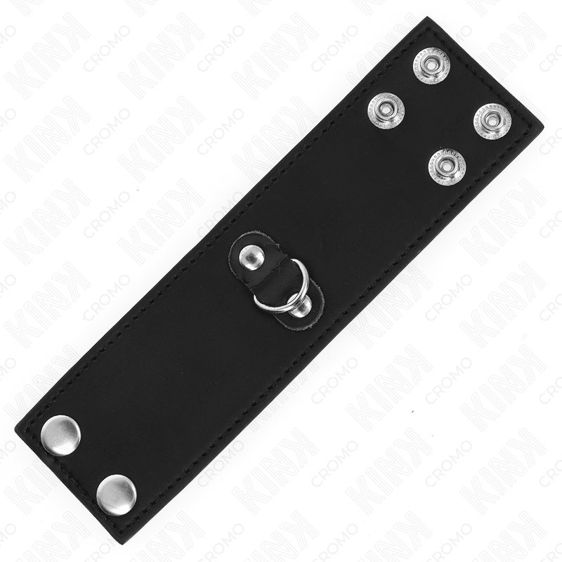 KINK – ANNEAU PÉNIS EN CUIR AVEC FERMETURE À PRESSION 18 X 5 CM