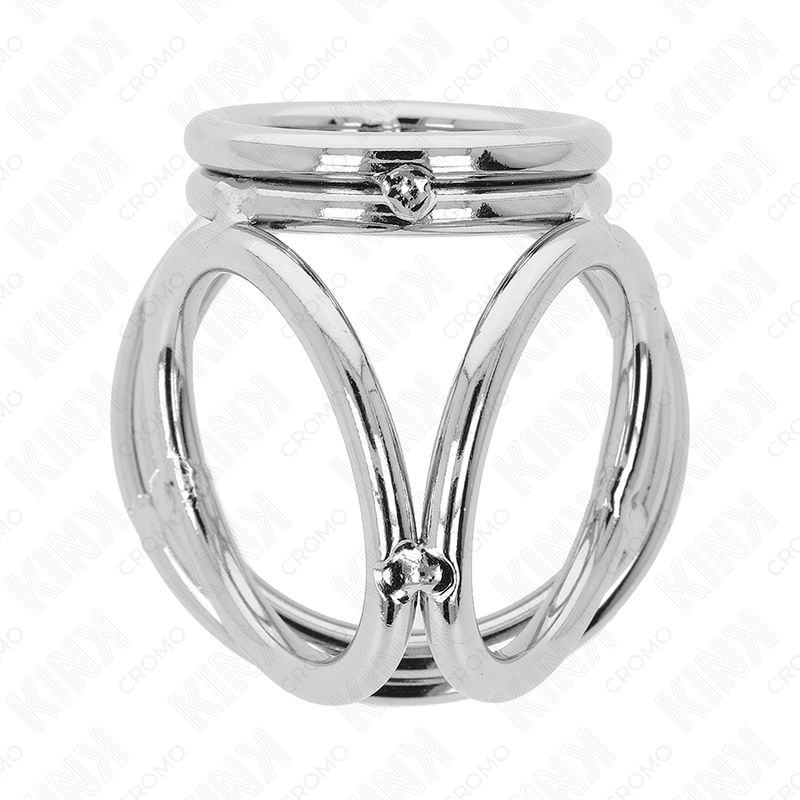 KINK – ANNEAU PÉNIS EN MÉTAL TRIPLE CHROME 3,8 CM À 5 CM MODÈLE 1