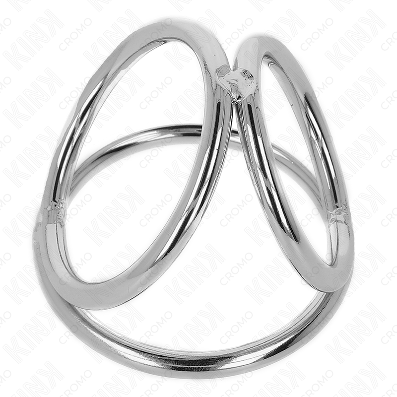 KINK – ANNEAU PÉNIS EN MÉTAL TRIPLE CHROME 3,8 CM À 5 CM MODÈLE 2