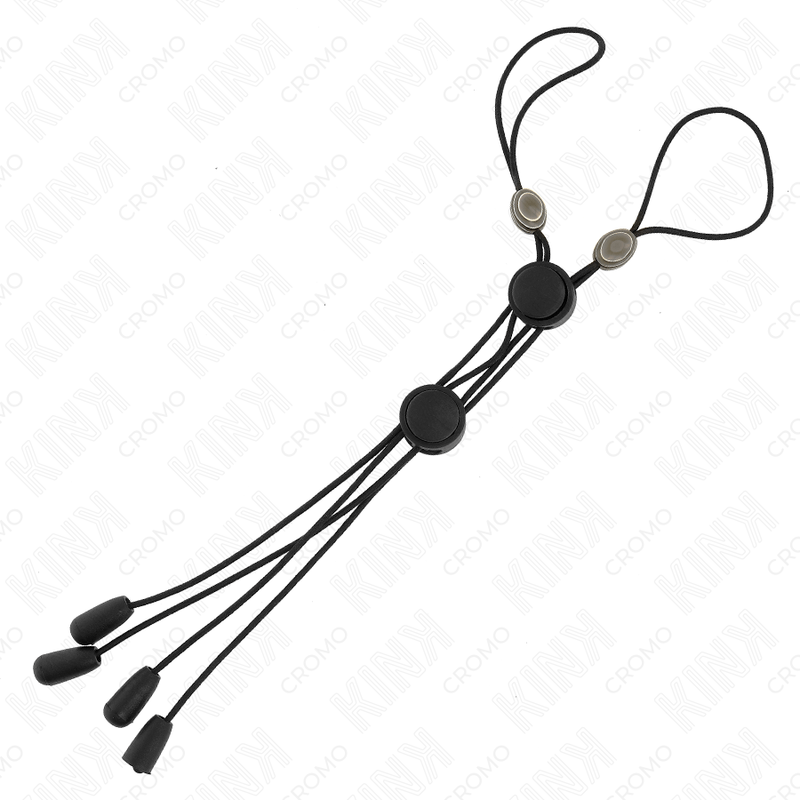 KINK – PINCES À TÉTONS NOIRES AVEC ÉLASTIQUE NOIR