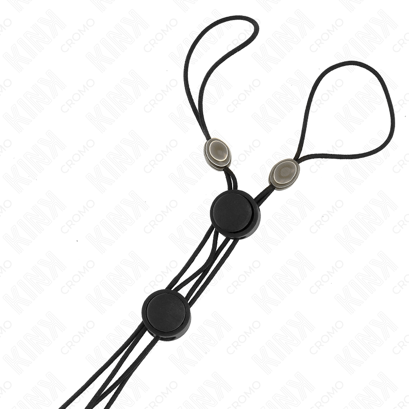 KINK – PINCES À TÉTONS NOIRES AVEC ÉLASTIQUE NOIR