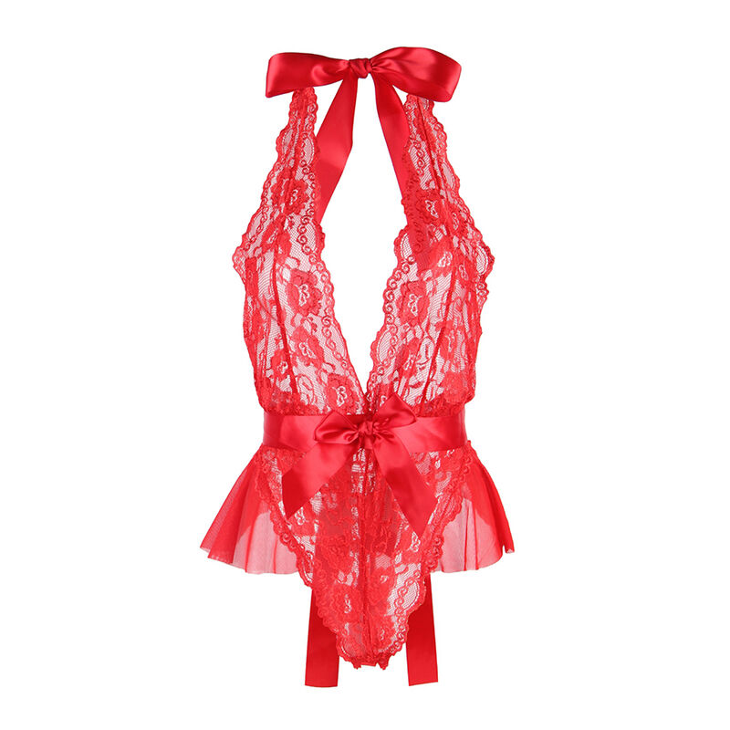 SUBBLIME – 953980 BODY SEXY A VOLANTS + CEINTURE ROUGE L/XL