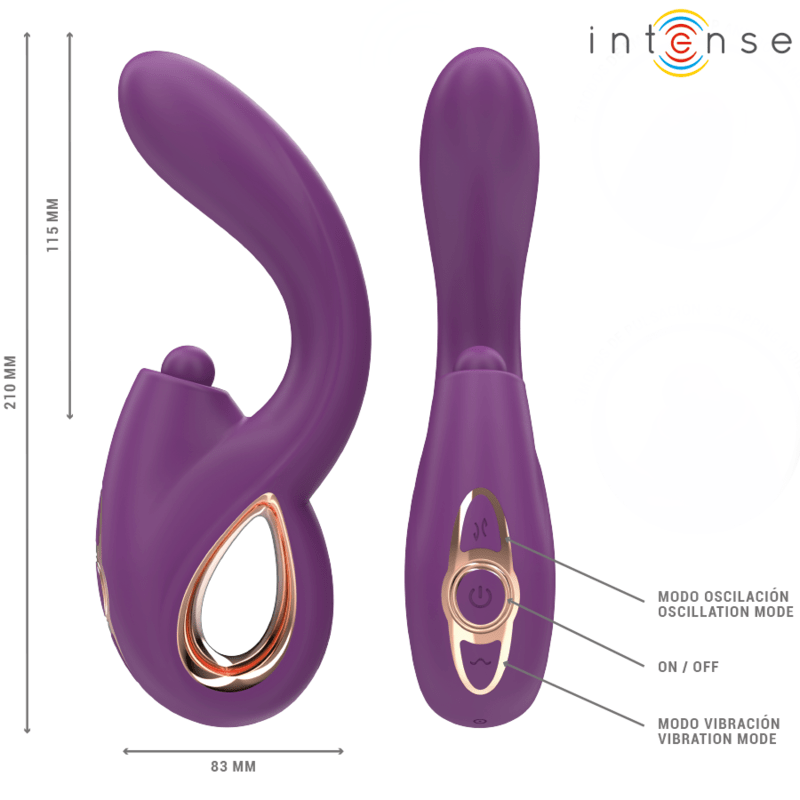 INTENSE – LALI VIBRATEUR MULTIFONCTION POINT G TAPPING  THRUST  VIBRATION VIOLET