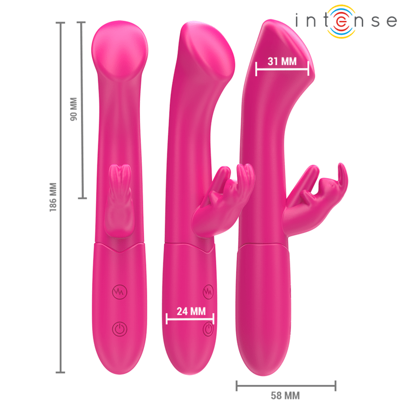 INTENSE – JULIETA VIBRATEUR RABBIT 18,6 CM 10 VIBRATIONS ROSE