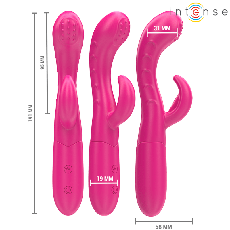 INTENSE – AMARA VIBRATEUR AVEC LANGUE STIMULANTE 10 VIBRATIONS ROSE