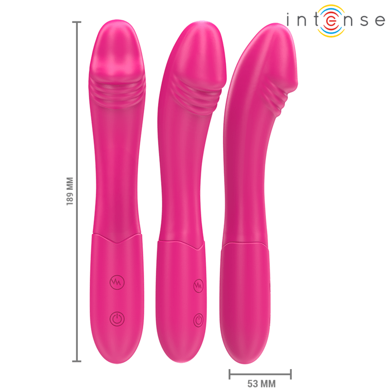 INTENSE – BELINDA VIBRATEUR 19 CM FLEXIBLE 10 VIBRATIONS ROSE