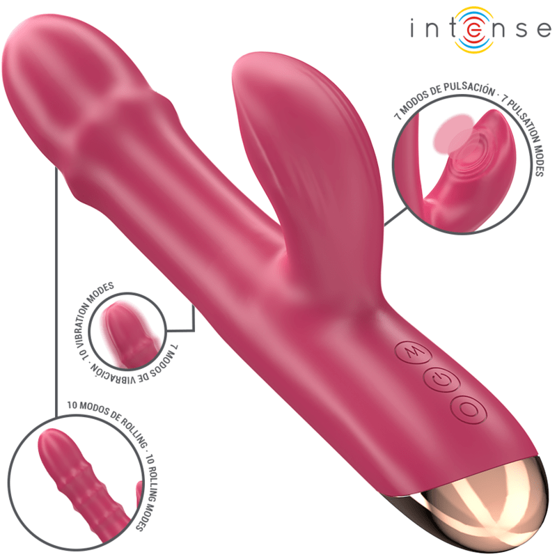 INTENSE – CHLOE VIBRATEUR MULTIFONCTION 3 EN 1 ROUGE