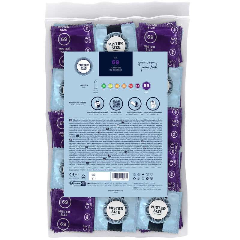 MISTER SIZE – PRÉSERVATIFS TAILLE XXXL 69 MM (100 UNITÉS)