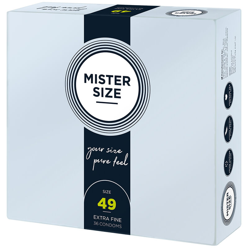 MISTER SIZE – PRÉSERVATIF TAILLE S 49 MM (36 UNITÉS)