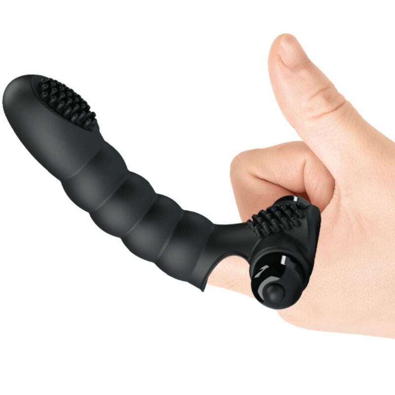 PRETTY LOVE – VIBRATEUR DOIGT ALEXANDER 10 VIBRATIONS NOIR