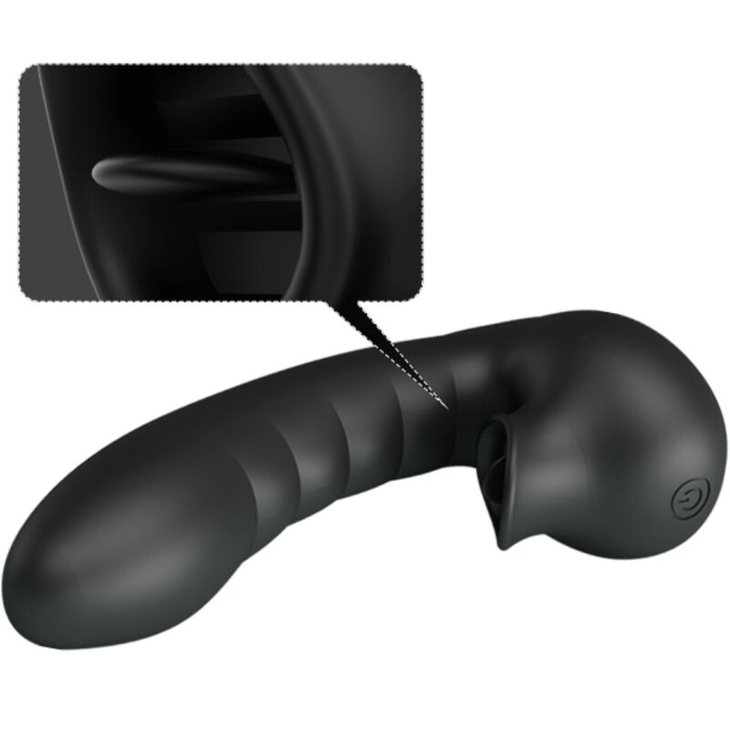 PRETTY LOVE – HOBGOBLIN BOÎTE À DOIGTS VIBRANTS 12 VIBRATIONS + STIMULATEUR DE CLITORIS NOIR