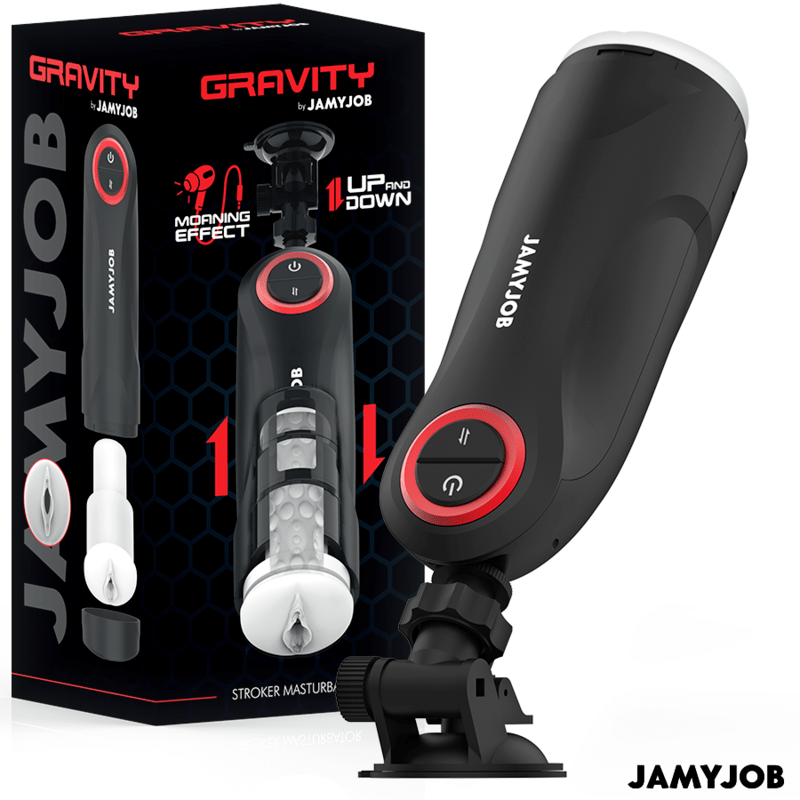 JAMYJOB – MASTURBATEUR VAGIN AUTOMATIQUE PAR GRAVITÉ 5 MODES DASPIRATION