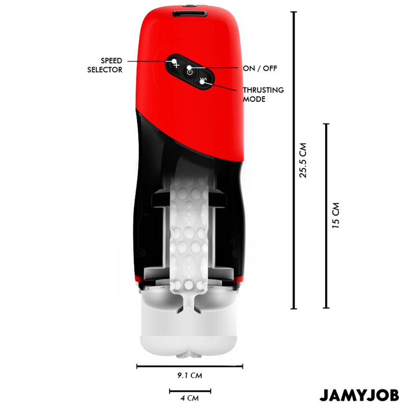 JAMYJOB – MASTURBATEUR VAGIN AUTOMATIQUE XPEED 5 MODES DE POUSSÉE ET EFFET SONORE