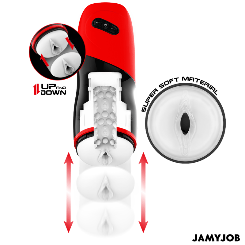 JAMYJOB – MASTURBATEUR VAGIN AUTOMATIQUE XPEED 5 MODES DE POUSSÉE ET EFFET SONORE
