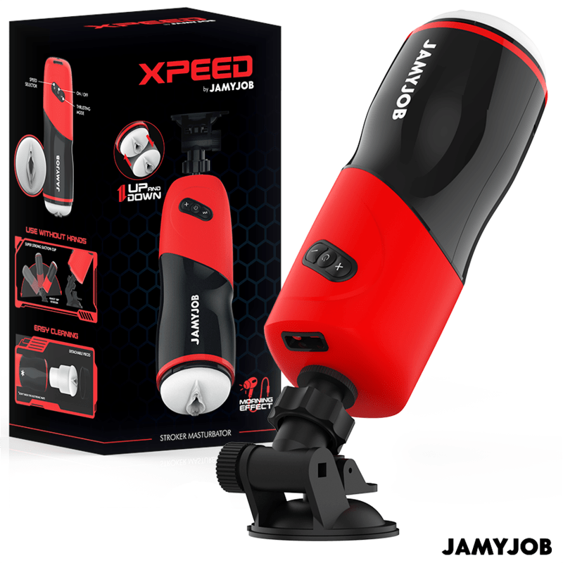 JAMYJOB – MASTURBATEUR VAGIN AUTOMATIQUE XPEED 5 MODES DE POUSSÉE ET EFFET SONORE