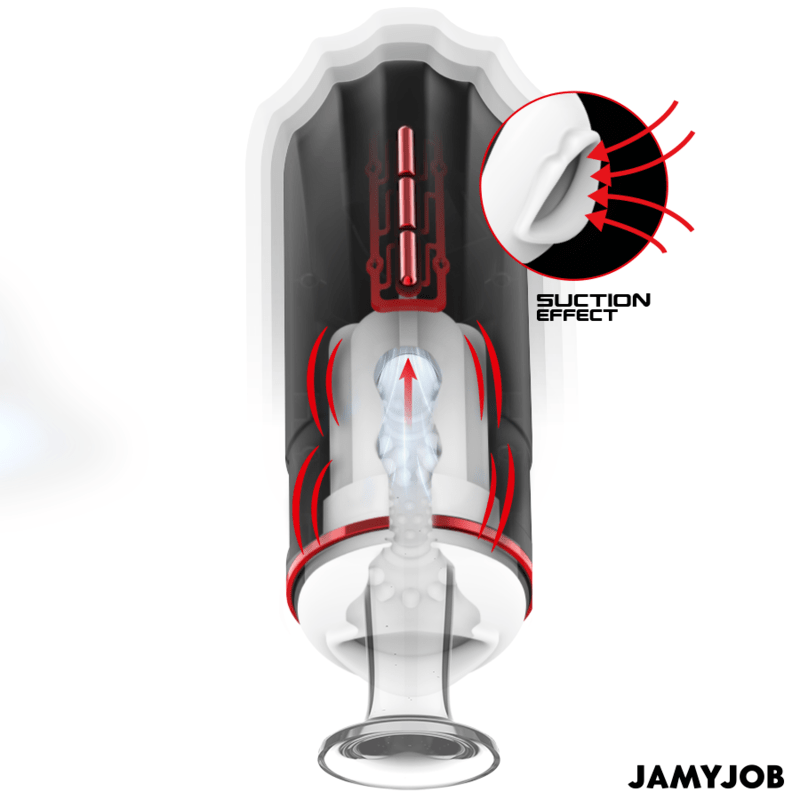 JAMYJOB – MASTURBATEUR BUCCAL AUTOMATIQUE MEGABITE 5 MODES DONDES STIMULANTES ET DE VIBRATIONS