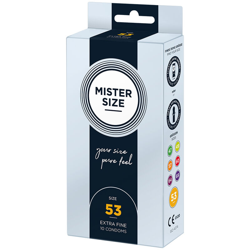 MISTER SIZE – PRÉSERVATIF TAILLE M 53 MM (10 UNITÉS)