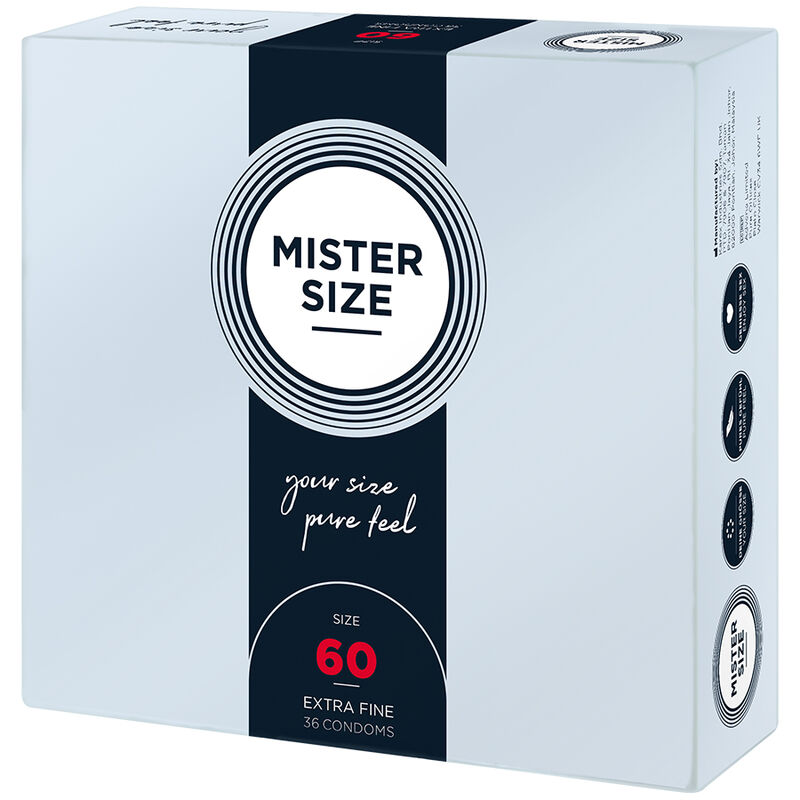 MISTER SIZE – PRÉSERVATIF TAILLE XL 60 MM (36 UNITÉS)