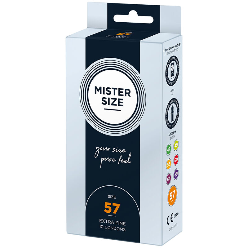 MISTER SIZE – PRÉSERVATIF TAILLE L 57 MM (10 UNITÉS)