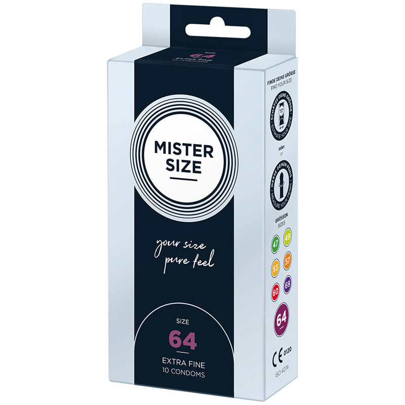 MISTER SIZE – PRÉSERVATIFS TAILLE XXL 64 MM (10 UNITÉS)