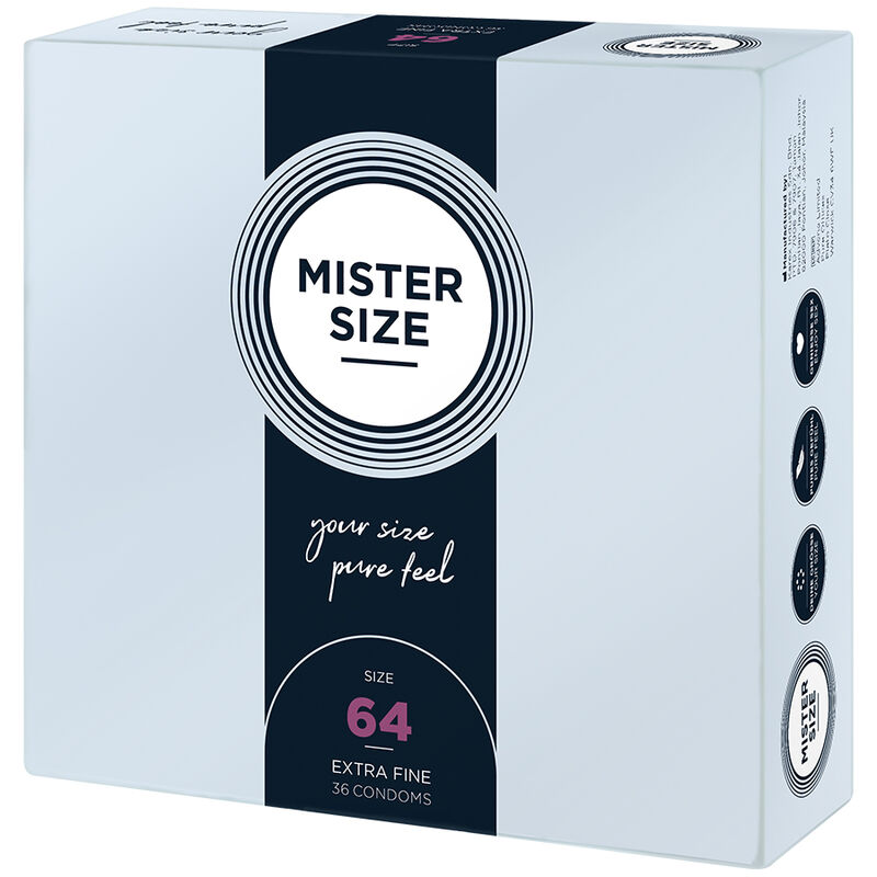 MISTER SIZE – PRÉSERVATIFS TAILLE XXL 64 MM (36 UNITÉS)