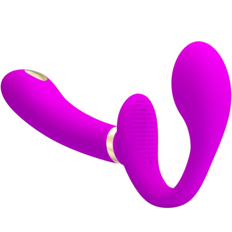 PRETTY LOVE – THUNDERBIRD DOUBLE VIBRATEUR STRAP-ON TÉLÉCOMMANDE VIOLET