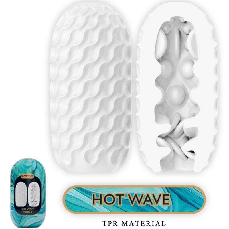 PRETTY LOVE – MASTURBATEUR POUR HOMME EN SILICONE HOT WAVE BLANC