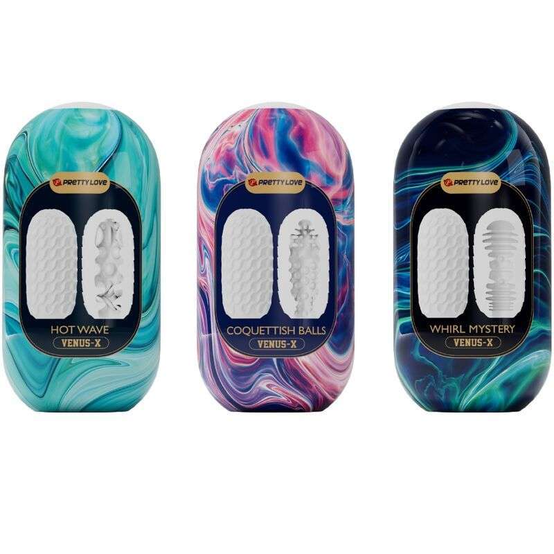PRETTY LOVE – VENUS X 15 MASTURBATEURS HOMMES EN SILICONE BLANC