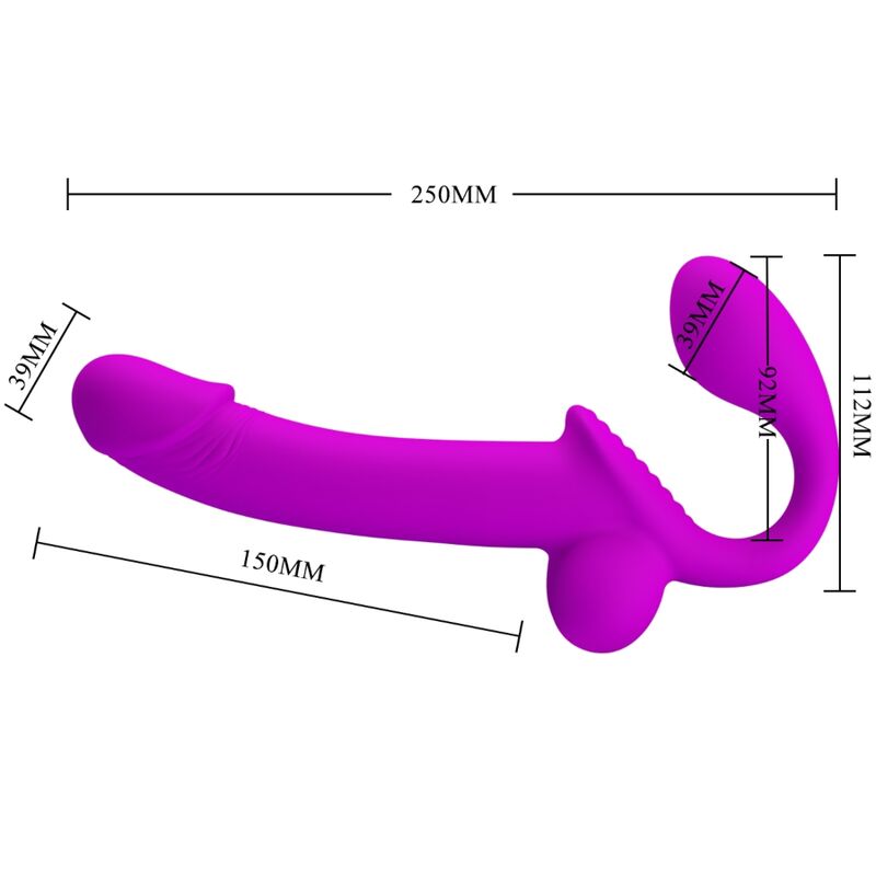 PRETTY LOVE – STIMULATEUR DOUBLE STRAP-ON KELPIE VIOLET