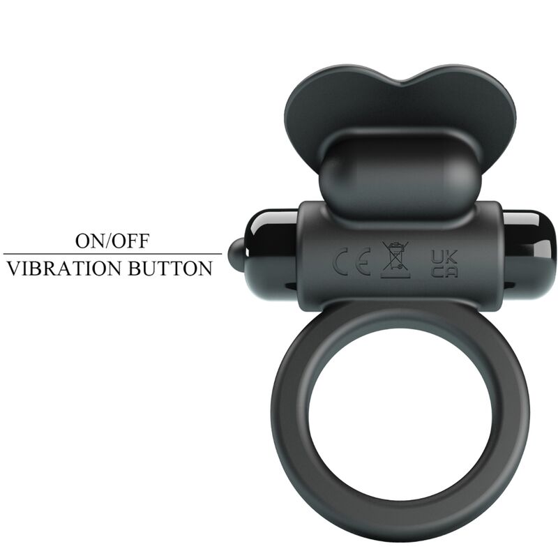 PRETTY LOVE – BAGUE VIBRANTE DEBONAIRE LAPIN 10 VIBRATIONS NOIRE