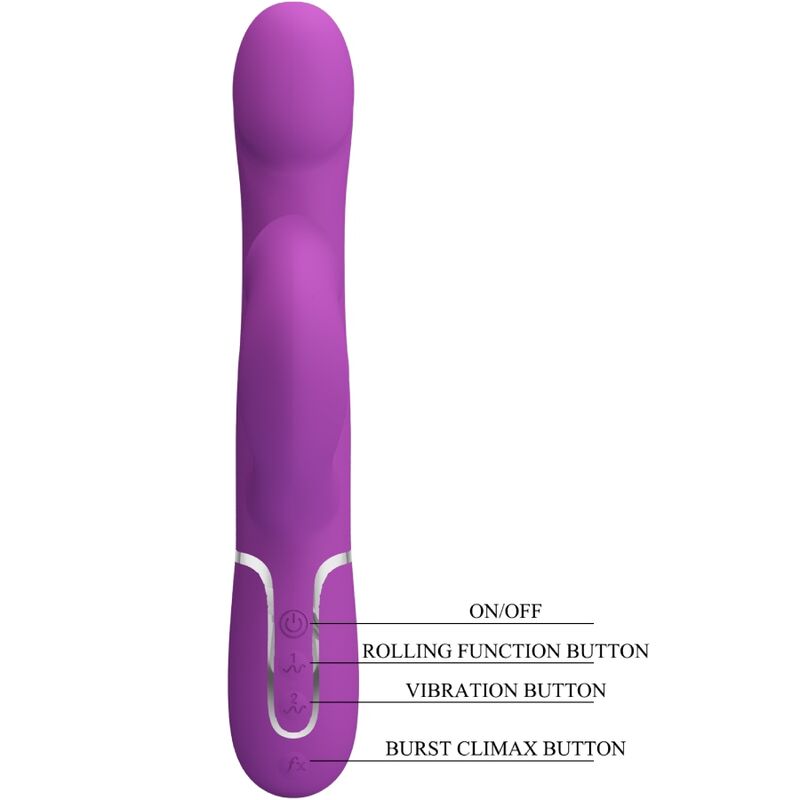 PRETTY LOVE – VIBRATEUR ET STIMULATEUR MULTIFONCTION 4 EN 1 VIOLET