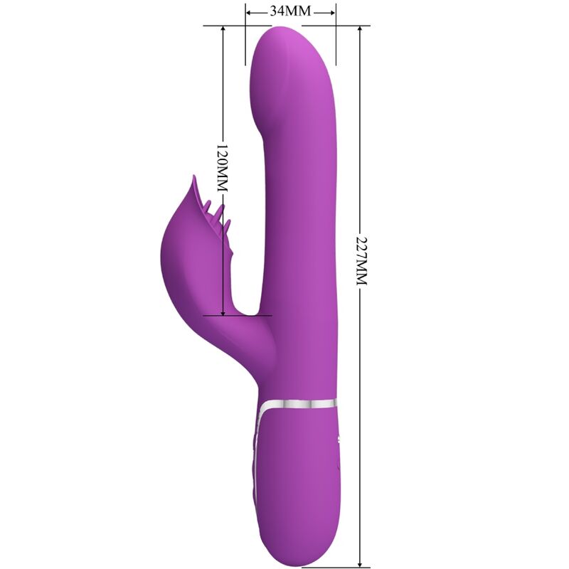 PRETTY LOVE – VIBRATEUR ET STIMULATEUR MULTIFONCTION 4 EN 1 VIOLET