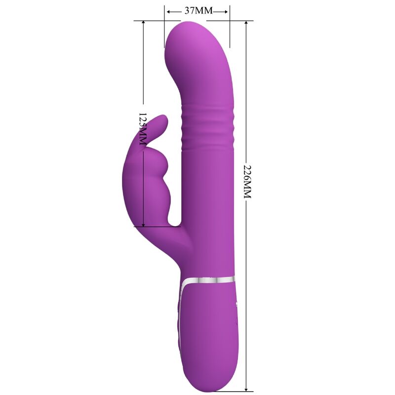 PRETTY LOVE – VIBRATEUR LAPIN MULTIFONCTION COALE 4 EN 1 VIOLET