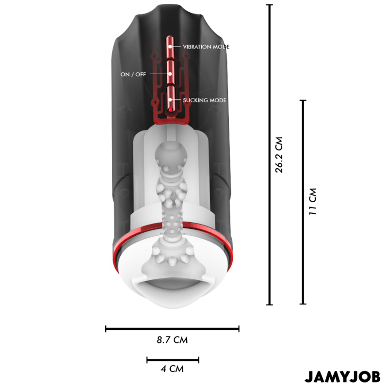 JAMYJOB – MASTURBATEUR BUCCAL AUTOMATIQUE MEGABITE 5 MODES DONDES STIMULANTES ET DE VIBRATIONS