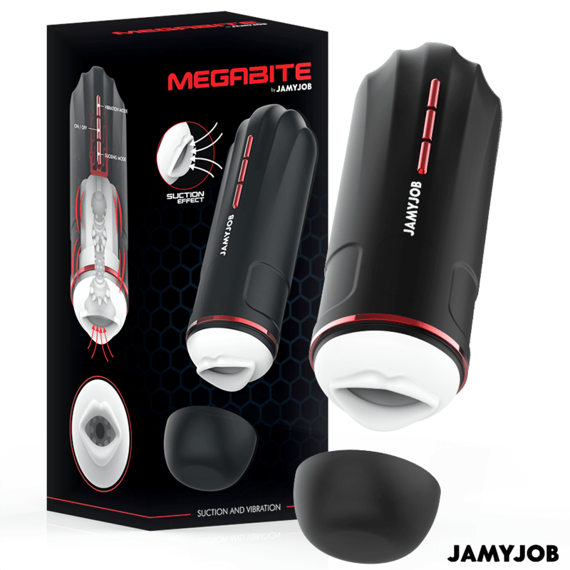 JAMYJOB – MASTURBATEUR BUCCAL AUTOMATIQUE MEGABITE 5 MODES DONDES STIMULANTES ET DE VIBRATIONS