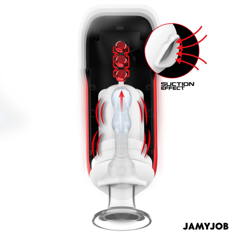 JAMYJOB – MASTURBATEUR BUCCAL AUTOMATIQUE BLAZE 5 MODES ONDES STIMULANTES ET VIBRATIONS