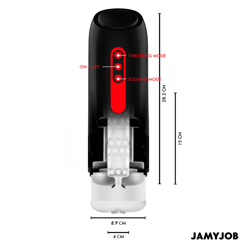 JAMYJOB – MASTURBATEUR VAGIN AUTOMATIQUE PHANTOM 5 MODES ONDES STIMULANTES ET POUSSÉE