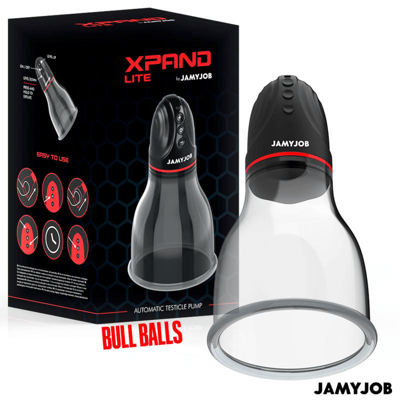 JAMYJOB – XPAND LITE POMPE À TESTICULES AUTOMATIQUE 3 NIVEAUX DONDES STIMULANTES GRIS