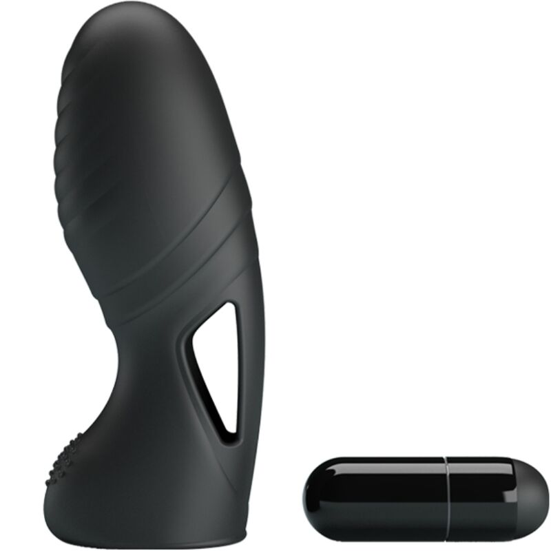 PRETTY LOVE – ALAN VIBRATEUR DE DOIGTS EN SILICONE NOIR