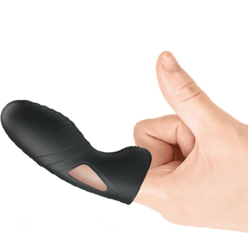 PRETTY LOVE – ALAN VIBRATEUR DE DOIGTS EN SILICONE NOIR